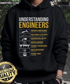 Funny understanding engineers hoodie featuring sarcastic engineering quotes, perfect for tech enthusiasts and engineers.