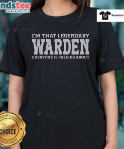 Funny Warden job title tee for ladies, perfect for workers in the profession, showcasing humor and style.