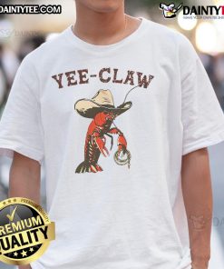 Funny Yee-Claw Crawfish Cajun Seafood T-Shirt design featuring vibrant graphics and playful text for seafood lovers.