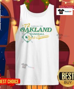 Oakland baseball World Champions tank top, celebrating California's sports pride and vibrant fan culture.