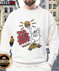 Good 7th Street Burger Masaya collaboration New York sweatshirt featuring stylish design and trendy colors.