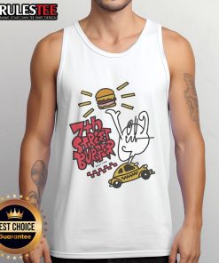 Good 7th Street Burger Masaya collab tank top featuring vibrant design, perfect for New York burger enthusiasts.