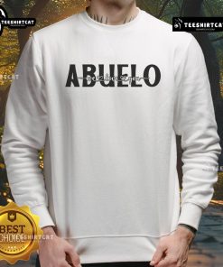 Cozy 'Good Abuelo We Love You' sweatshirt featuring a warm design, perfect gift for grandfathers and family gatherings.