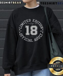 Vintage 2007 18th birthday sweatshirt gift for good adults turning 18, featuring a classic retro design.