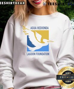 Good Agua Hedionda Lagoon Foundation logo sweatshirt showcasing eco-friendly design and nature conservation spirit.