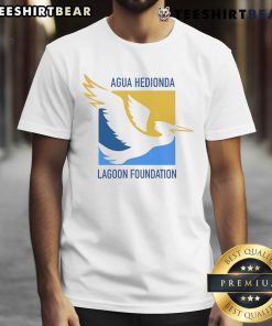 Alt Text: Good Agua Hedionda Lagoon Foundation logo T-shirt featuring a vibrant design promoting environmental conservation.