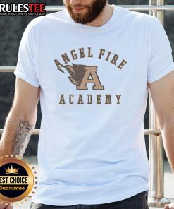Alt Text: Good Angel Fire Academy T-Shirt featuring vibrant design and logo, perfect for fire academy supporters and enthusiasts.