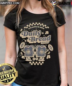 Good Atlanta's Own Daily Bread Music Better Together Ladies Tee showcased on a model, highlighting stylish design.