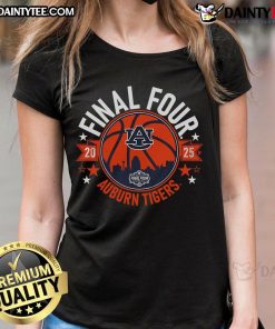 2025 Final Four Ladies Tee featuring Good Auburn Basketball logo in vibrant colors, perfect for fans and supporters.