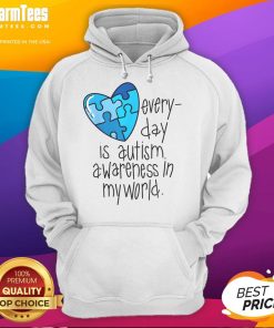 Good Autism Puzzle hoodie design featuring 'Every Day is Autism Awareness' slogan, celebrating neurodiversity and inclusion.