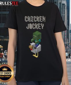 Good Baby Zombie Chicken Jockey Minecraft Ladies Tee featuring a playful design perfect for gamers and fans of Minecraft.