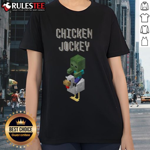 Good Baby Zombie Chicken Jockey Minecraft Ladies Tee featuring a playful design perfect for gamers and fans of Minecraft.