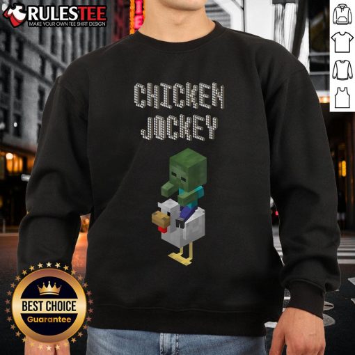 Good Baby Zombie Chicken Jockey Minecraft sweatshirt featuring a fun graphic design for gamers and fans.