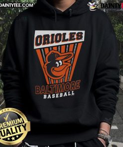 Good Baltimore Orioles Baseball Starter Hoodie in black and orange, perfect for fans and casual wear.