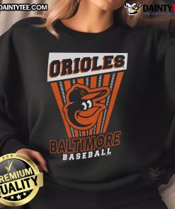Good Baltimore Orioles baseball starter sweatshirt in navy blue, featuring team logo and comfortable design for fans.