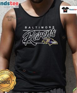 Good Baltimore Ravens Script Line Tank Top featuring bold logo and stylish design for fans of the NFL team.
