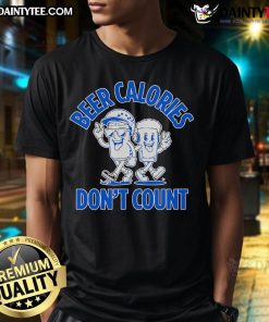 Good Beer Calories Don't Count parody baseball t-shirt featuring fun graphics and playful text for beer lovers.