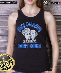 Good Beer Calories Don't Count Parody Baseball Tank Top in a vibrant design, perfect for beer lovers and summer fun.