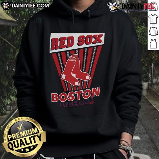 Alt Text: Good Boston Red Sox baseball starter hoodie in navy blue, featuring team logo and comfortable design for fans.