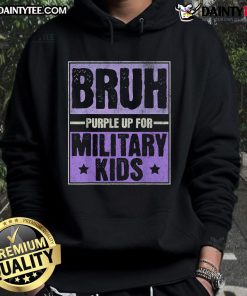 Good Bruh Purple hoodie for Military Child Month, celebrating military kids with style and comfort.