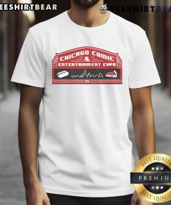 Alt Text: Good C2E2 Chicago Comic and Entertainment Expo 8-Bit Stadium T-Shirt featuring retro gaming design.