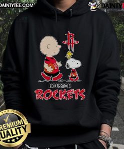 Good Charlie Brown and Snoopy Houston Rockets hoodie featuring vibrant graphics and cozy design for fans.