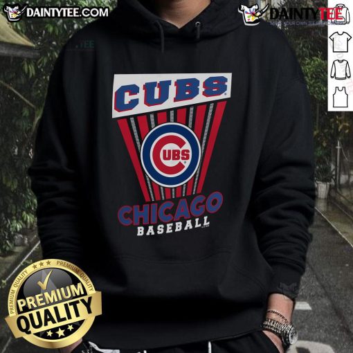 Good Chicago Cubs baseball starter hoodie in navy blue, showcasing team logo and stylish design for fans.