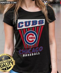 Alt Text: Stylish Good Chicago Cubs Baseball Starter Ladies Tee featuring team logo, perfect for female fans and casual wear.