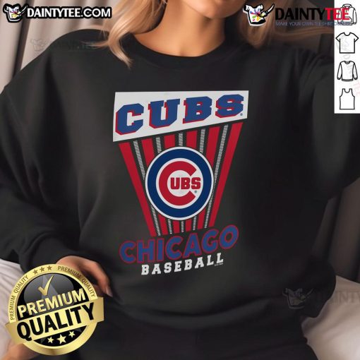 Good Chicago Cubs baseball starter sweatshirt in navy blue with team logo, perfect for fans and casual wear.