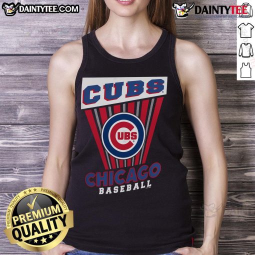 Good Chicago Cubs baseball starter tank top featuring vibrant team colors and logo, perfect for summer games and fans.