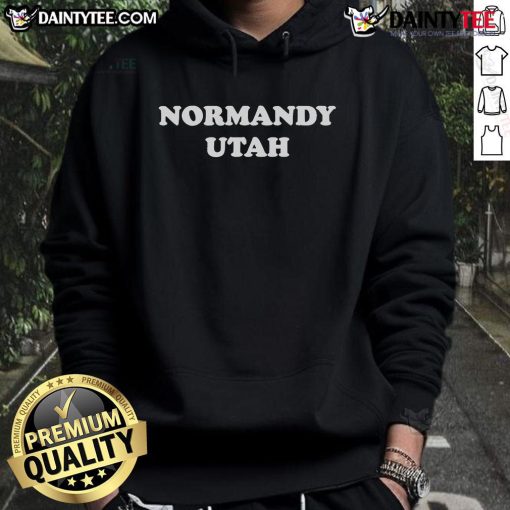 Alt Text: Cozy Good Christian French Normandy Utah hoodie in a stylish design, perfect for casual wear and comfort.