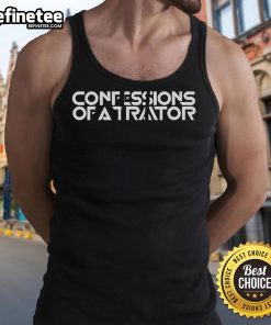 Good Confessions of a Traitor logo tank top featuring bold graphic design and comfortable fit for stylish casual wear.