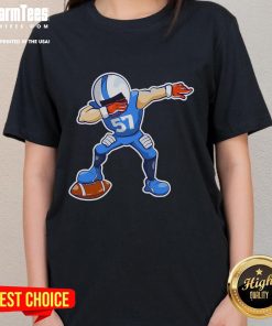 Stylish ladies' tee featuring a fun football dab dance graphic, perfect for game day celebrations and sports fans.