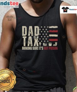 Good Dad Tax tank top design featuring a playful twist on the USA flag, perfect for proud fathers.