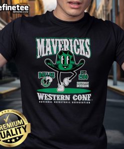 Good Dallas Mavericks Mitchell And Ness Retro Mascot T-Shirt featuring vibrant team colors and classic logo design.