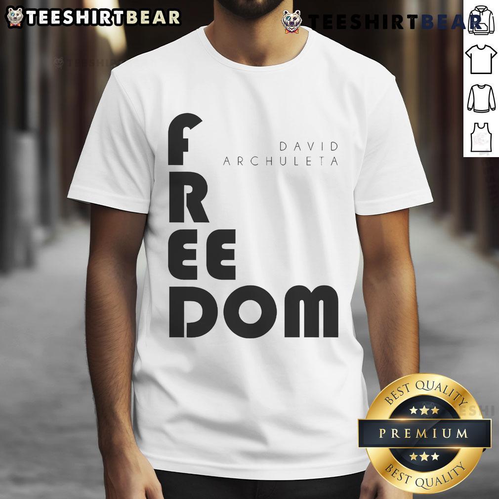 Good David Archuleta Freedom Block T Shirt Good David Archuleta Freedom Block T-Shirt featuring bold lettering and a stylish design, perfect for fans and casual wear.