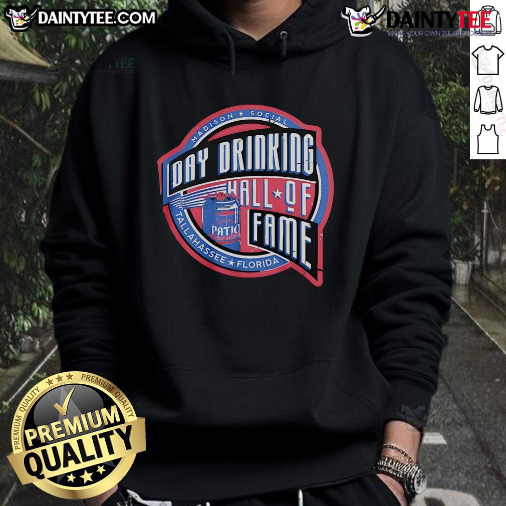 Good Day Drinking Hall Of Fame Madison Social Tallahassee Florida Hoodie Good Day Drinking Hall of Fame hoodie from Madison Social in Tallahassee, Florida, showcasing vibrant design and cozy style.