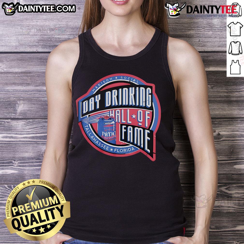 Good Day Drinking Hall Of Fame Madison Social Tallahassee Florida Tank Top Good Day Drinking Hall of Fame tank top displayed at Madison Social in Tallahassee, Florida, perfect for casual outings.