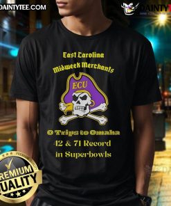 Good East Carolina Pirates T-shirt celebrating 42 and 71 Super Bowl records, perfect for fans and collectors.