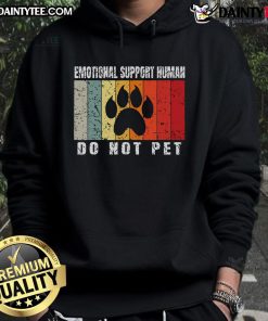 Vintage anniversary hoodie for a good emotional support husband with a 'Do Not Pet' design, perfect for gifting.