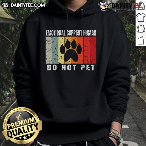 Vintage anniversary hoodie for a good emotional support husband with a 'Do Not Pet' design, perfect for gifting.