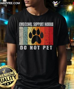 Good Emotional Support Husband Do Not Pet Vintage Anniversary T-Shirt design featuring playful text and retro graphics.