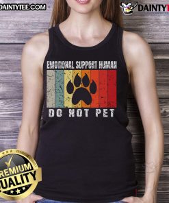 Good Emotional Support Husband vintage anniversary tank top design, featuring playful text and a stylish retro look.