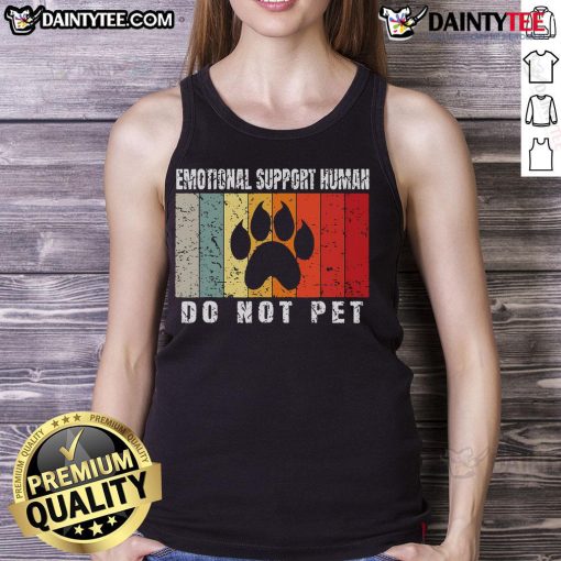 Good Emotional Support Husband vintage anniversary tank top design, featuring playful text and a stylish retro look.