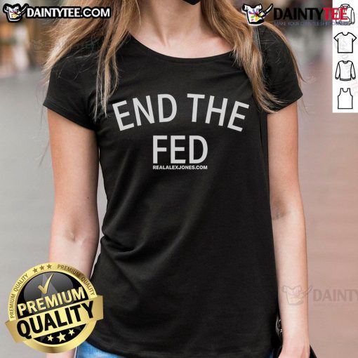 Good End The Fed Ladies Tee featuring bold graphic design, perfect for expressing economic freedom and style.