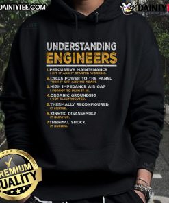 Funny mechanical engineering hoodie featuring clever graphics and text, perfect for engineers and enthusiasts.