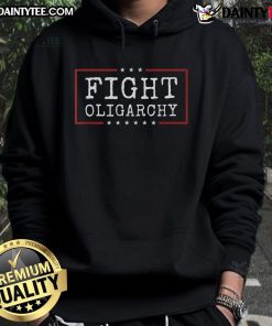 Good Fight Oligarchy 2025 hoodie featuring bold graphic design, ideal for making a statement in casual fashion.