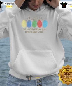 Good Fingerprint Autism hoodie featuring unique prints, each telling a different story, celebrating individuality.