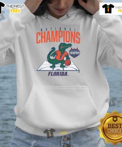 Good Florida Basketball 2025 NCAA Champions mascot hoodie featuring vibrant colors and team logo for fans and supporters.