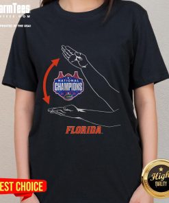 Good Florida Basketball National Champions Gator Chomp Ladies Tee featuring vibrant graphics and comfy fabric design.